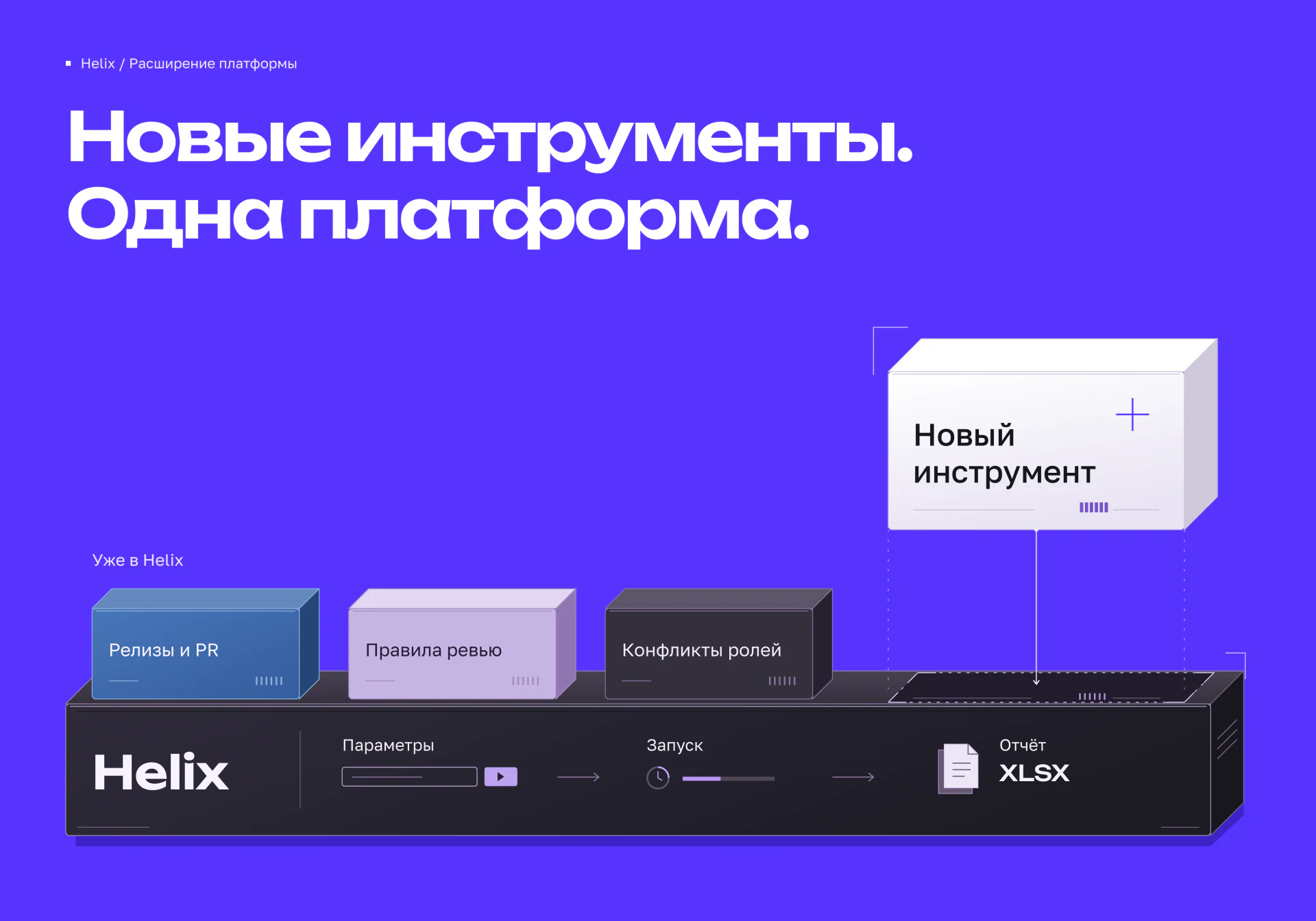 Расширение платформы. Оригинальный слайд Behance, на русском языке.